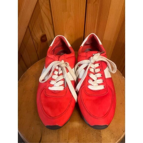 ORANGE/WHITE MICHAEL KORS ALLIE MODEL SNEAKERS WOMEN'S SIZE US 6.5M - Picture 2 of 14